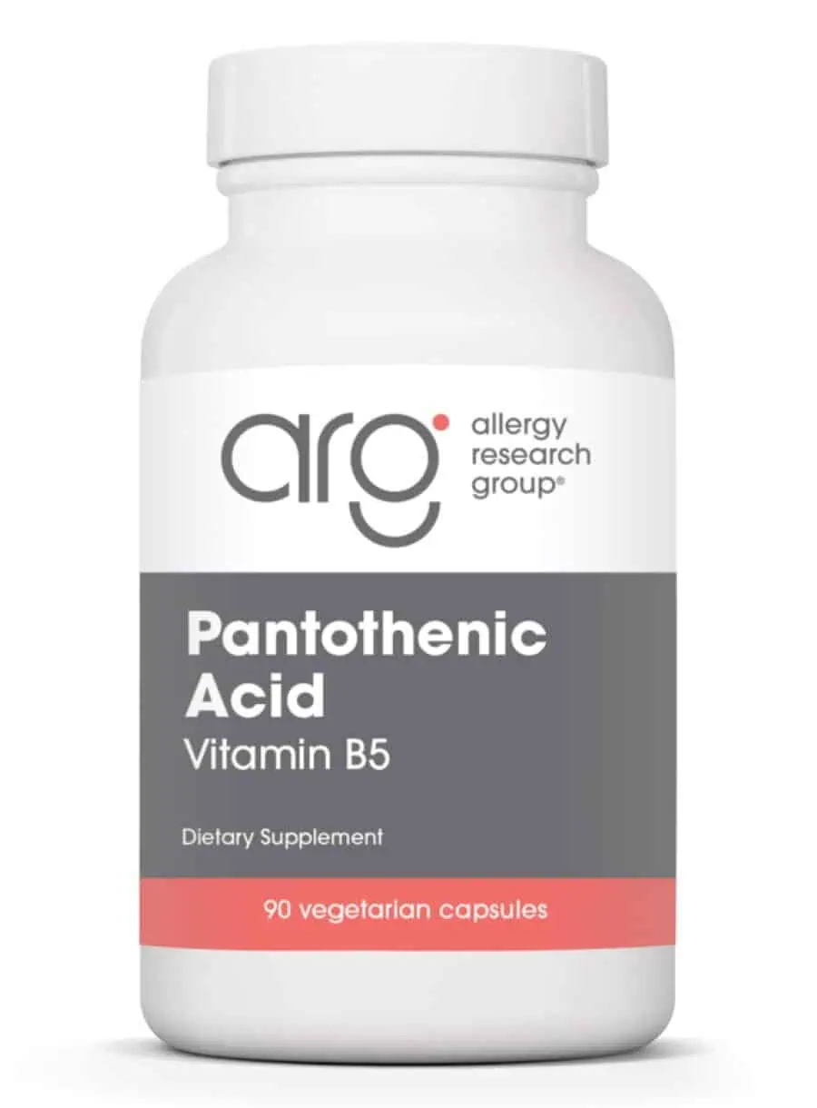 Allergy Research Group Pantothenic Acid -- vitamin B5, energy metabolism.