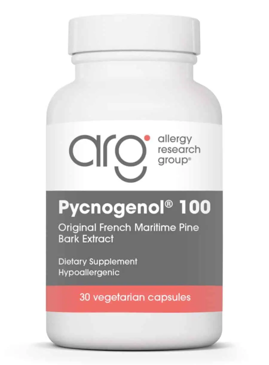 Allergy Research Group Pycnogenol 100 -- pine bark extract, antioxidant support.