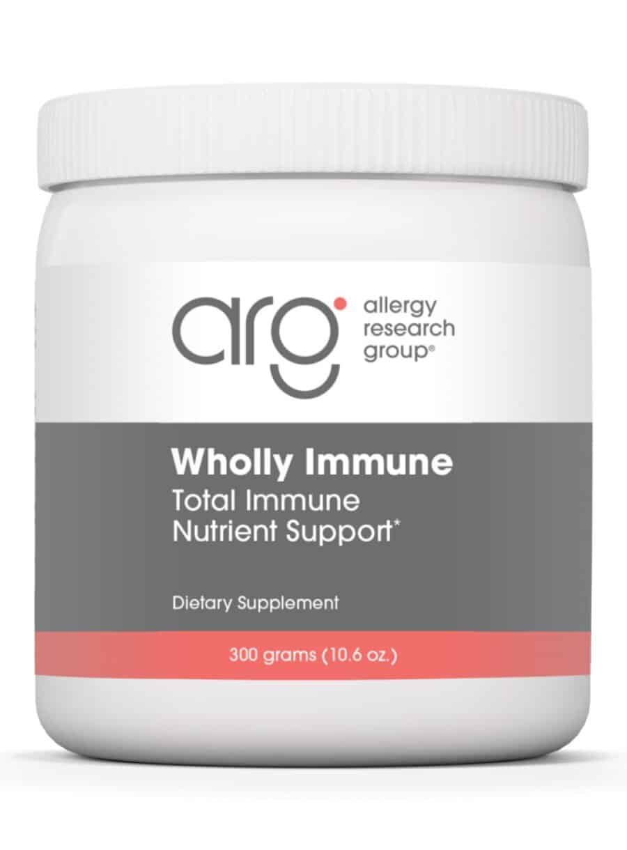 Allergy Research Group Wholly Immune -- immune support, dietary supplement.