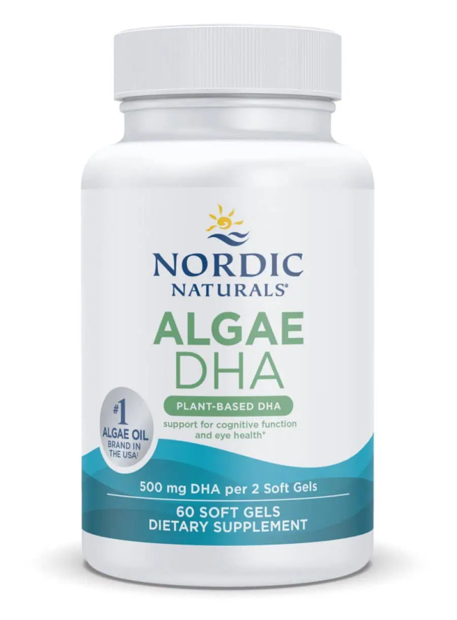 Nordic Naturals Pro Algae DHA -- vegan omega-3, brain health.