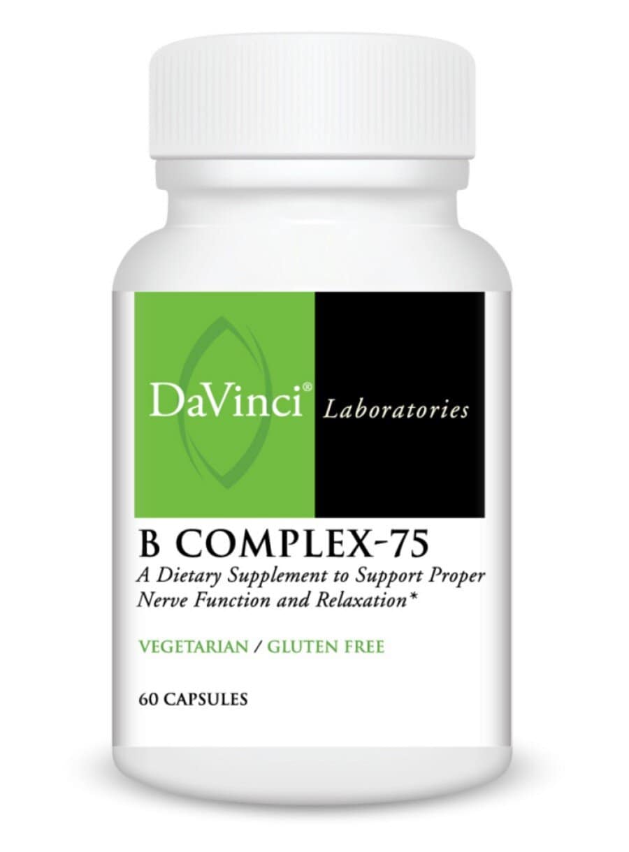 DaVinci Labs B Complex-75 -- nerve function support, relaxation.