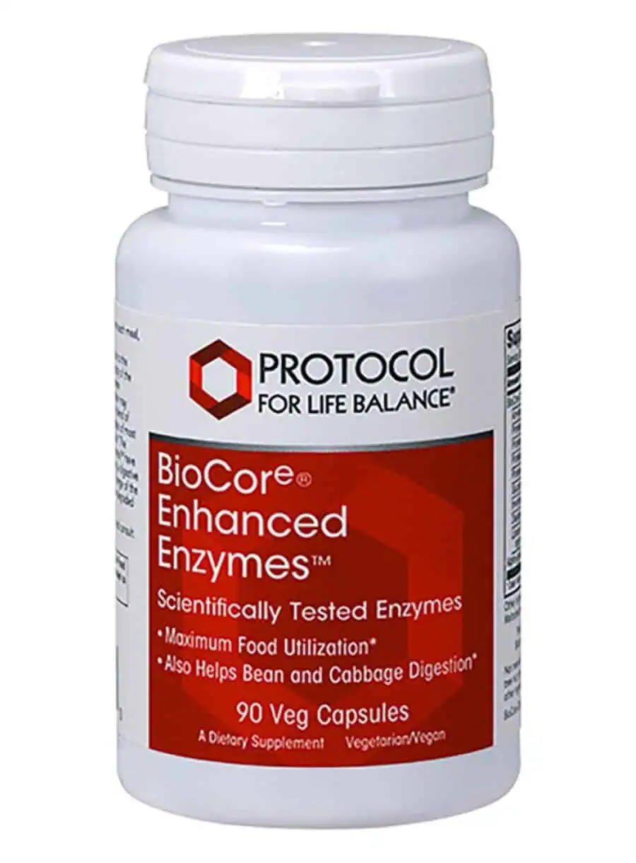Protocol For Life BioCore Enhanced Enzymes -- digestive enzymes, vegetarian enzymes.