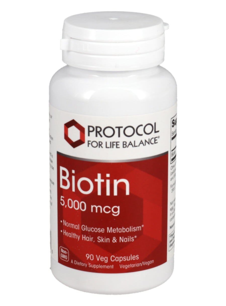 Protocol For Life Biotin 5000mcg -- biotin supplement, healthy hair skin nails