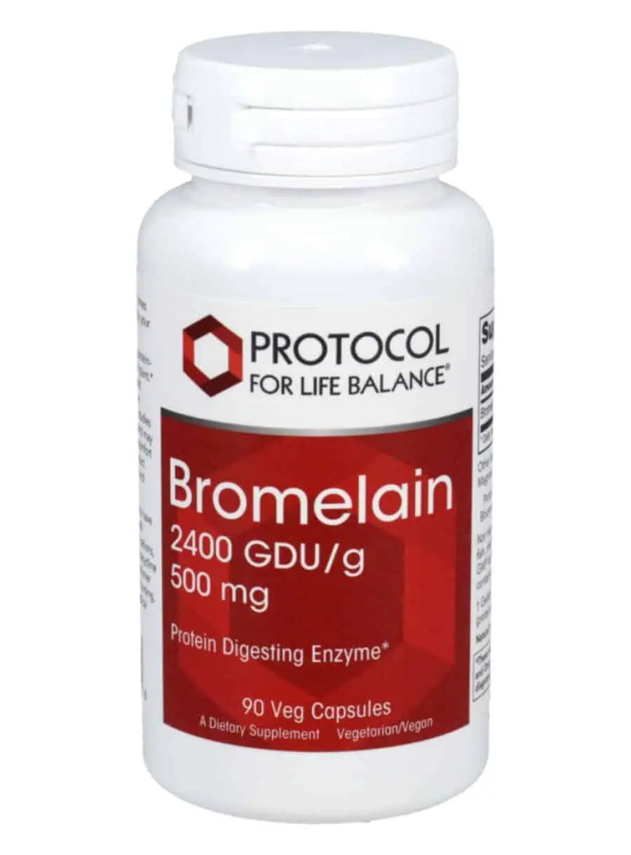 Protocol For Life Bromelain 2400 GDU/g 500mg -- protein digesting enzyme, digestive support.