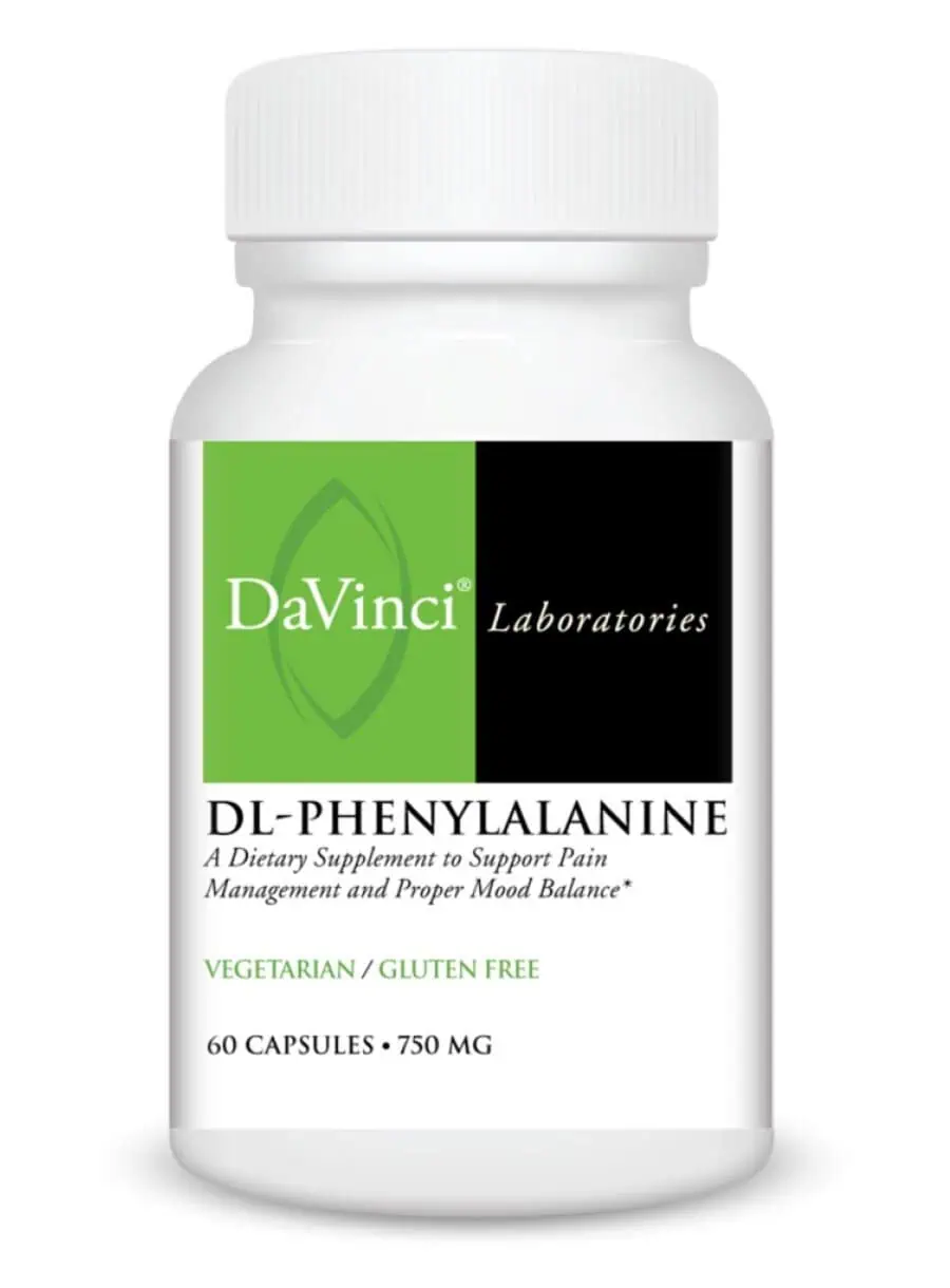 DaVinci Labs DL-Phenylalanine 750mg -- amino acid supplement, mood support.