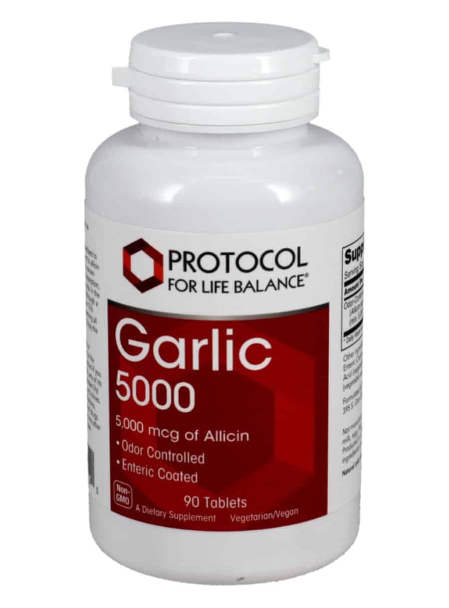 Protocol For Life Garlic 5000 -- garlic supplement, odor controlled garlic.