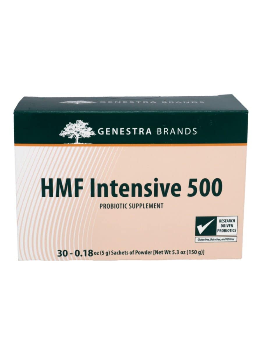 Genestra HMF Intensive 500 -- probiotic supplement, gut health.
