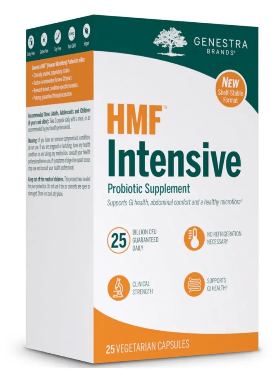 Seroyal/Genestra HMF Intensive -- probiotic supplement, digestive health.