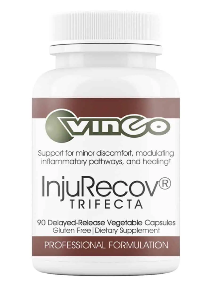 Vinco InjuRecov Trifecta -- inflammation support, tissue repair.