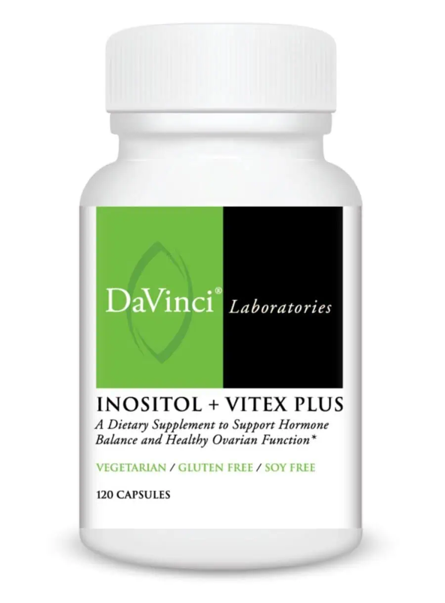 DaVinci Labs Inositol + Vitex Plus -- hormone balance, ovarian function.