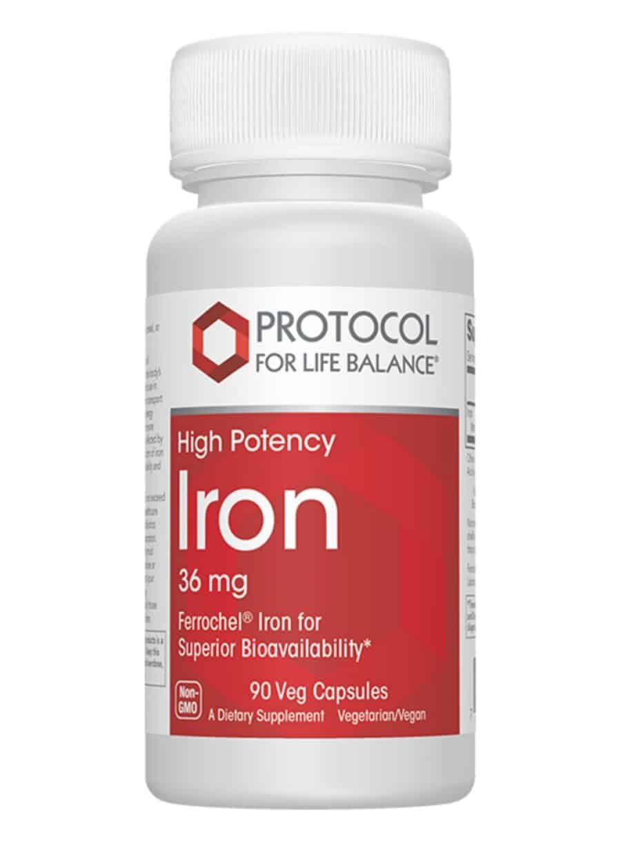 Protocol For Life Iron 36mg -- iron supplement, Ferrochel iron.