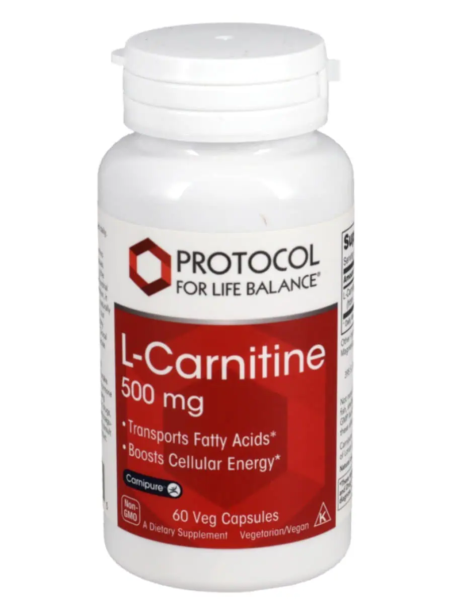 Protocol For Life L-Carnitine 500mg -- amino acid supplement, energy booster.