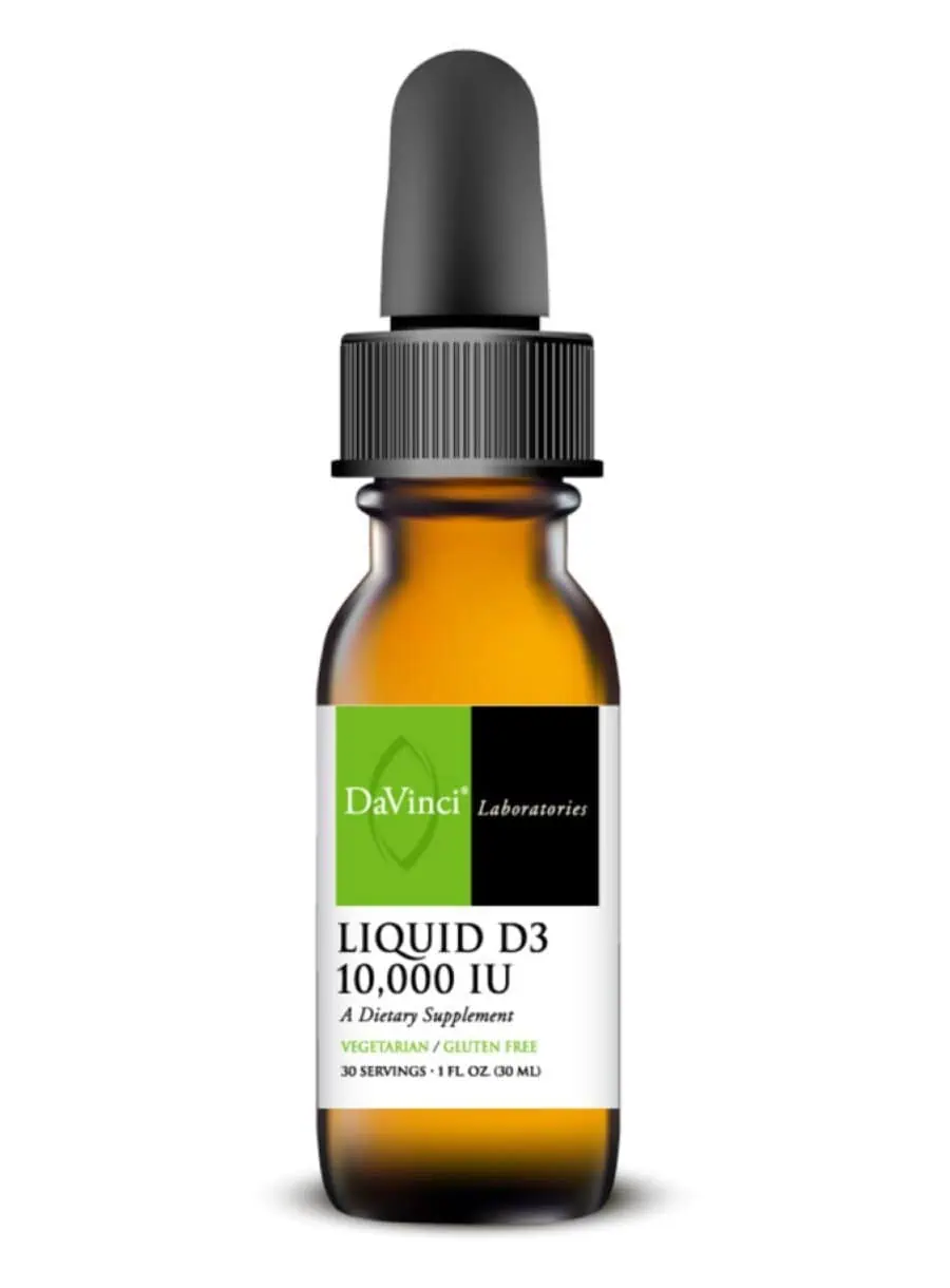 DaVinci Labs Liquid D3 10,000 IU -- vitamin D3 supplement, immune support.
