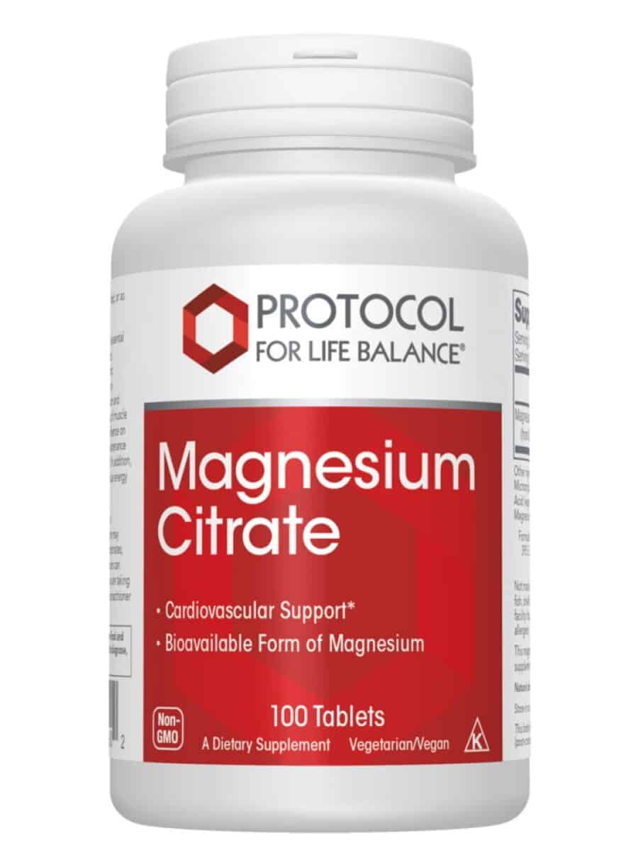 Protocol For Life Magnesium Citrate Tablets -- magnesium supplement, cardiovascular support.