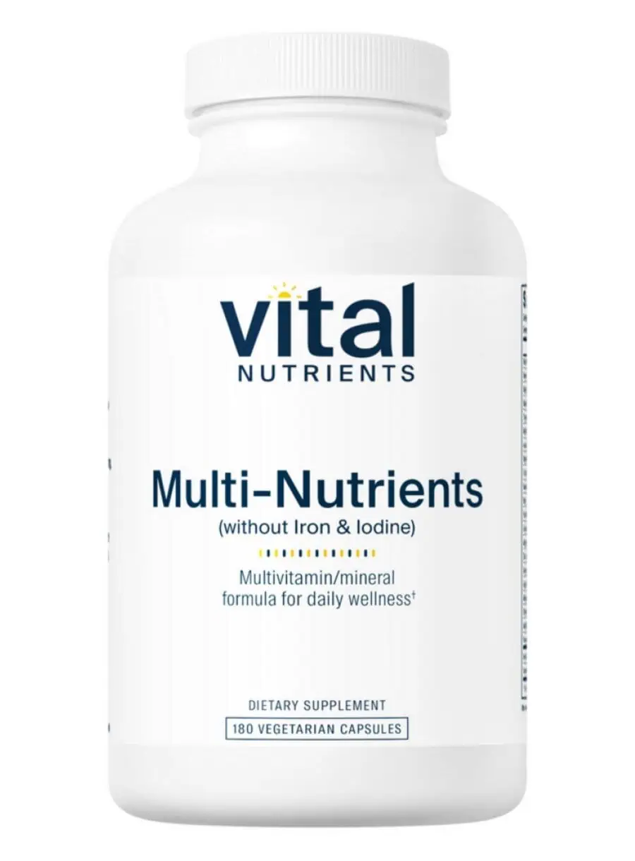 Vital Nutrients Multi-Nutrients (No Iron or Iodine) -- multivitamin, vegetarian formula