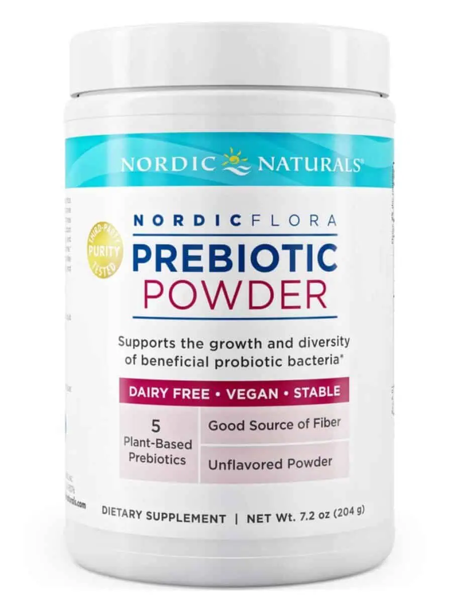 Nordic Naturals Pro Nordic Flora Prebiotic Powder -- prebiotic powder, gut health.