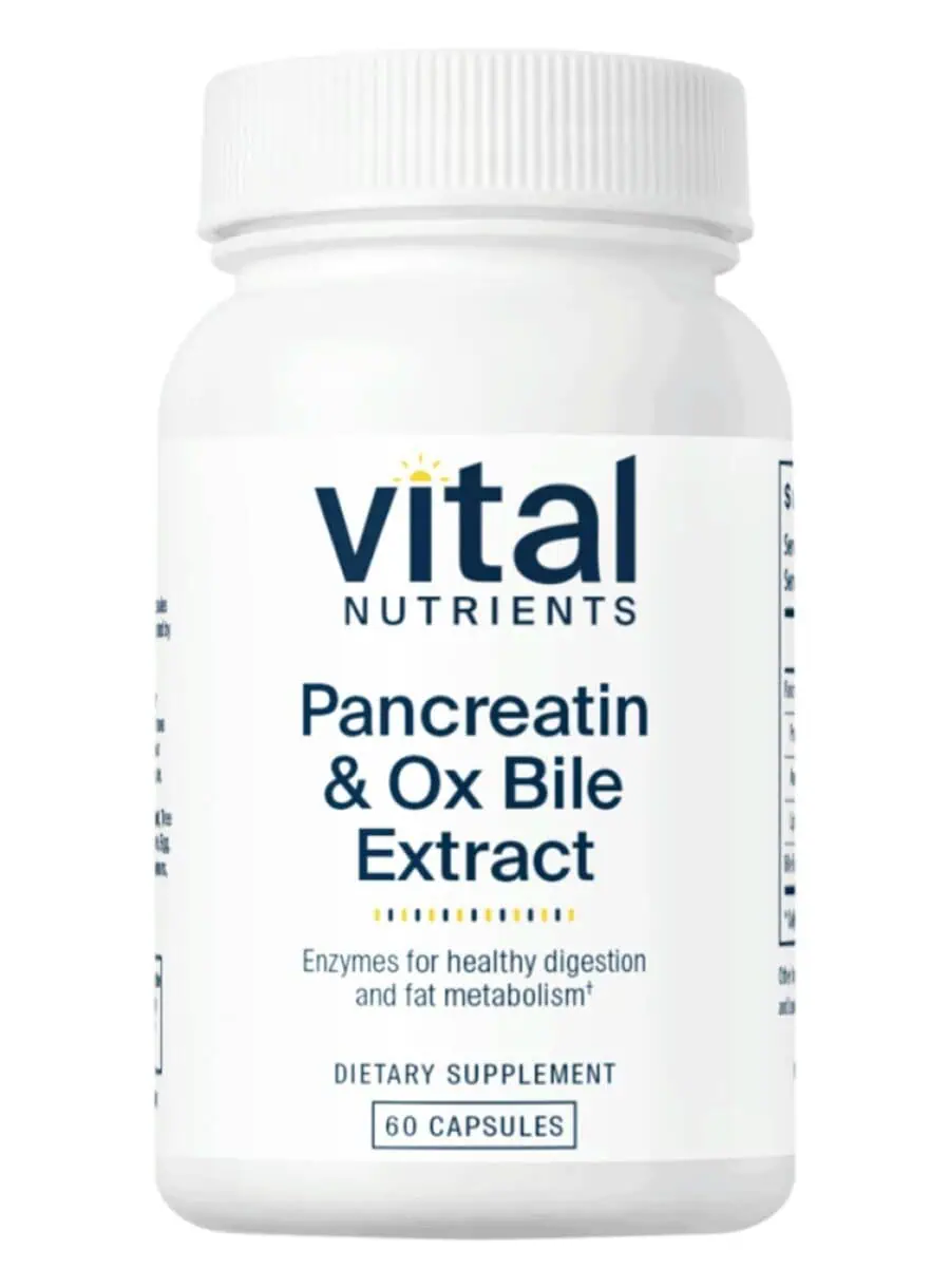 Vital Nutrients Pancreatin and Ox Bile -- digestive enzymes, healthy digestion.