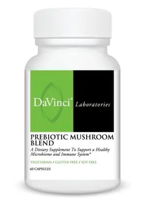 DaVinci Labs Prebiotic Mushroom Blend -- prebiotic supplement, gut health.