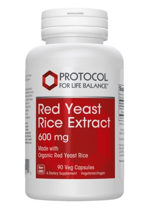 Protocol For Life Red Yeast Rice Extract 600mg -- red yeast rice, cholesterol support.