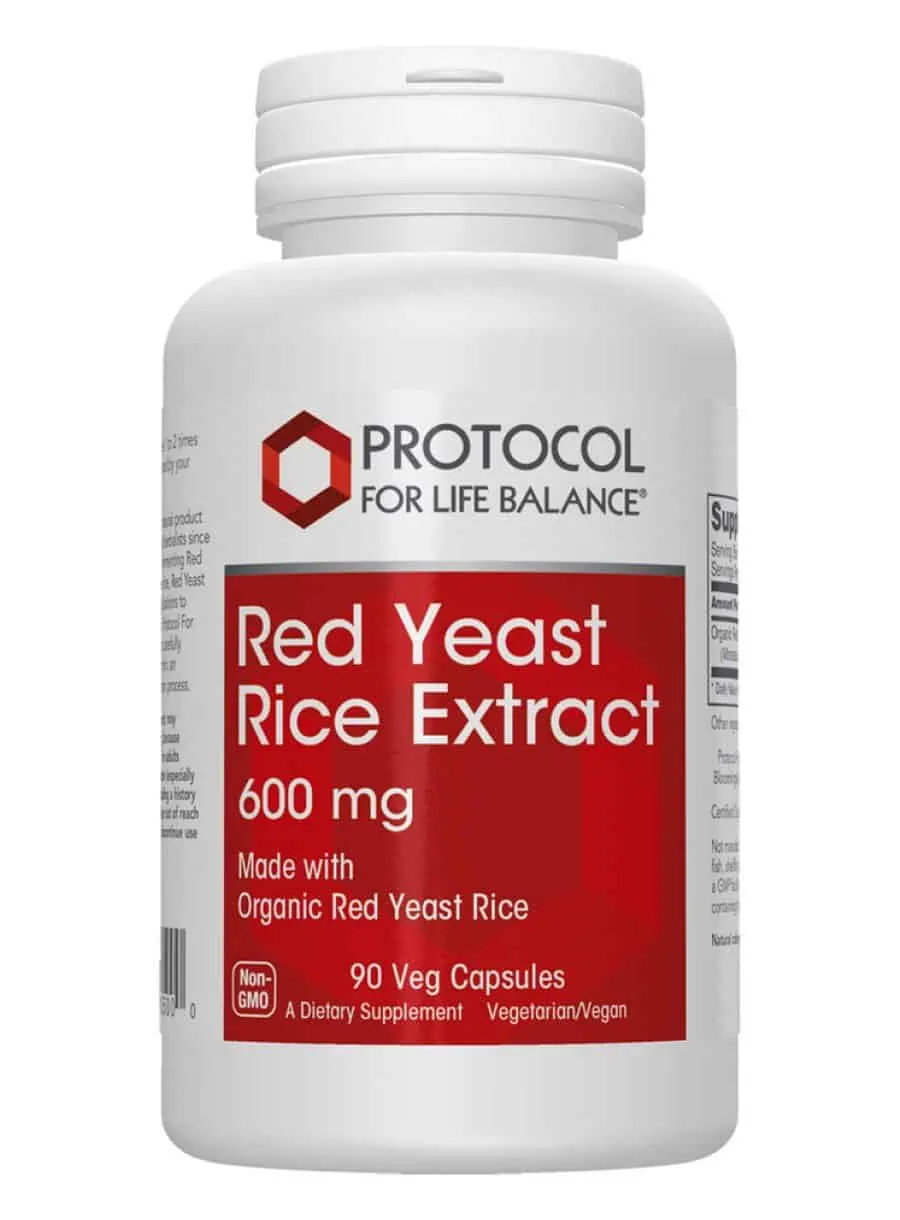 Protocol For Life Red Yeast Rice Extract 600mg -- red yeast rice, cholesterol support.