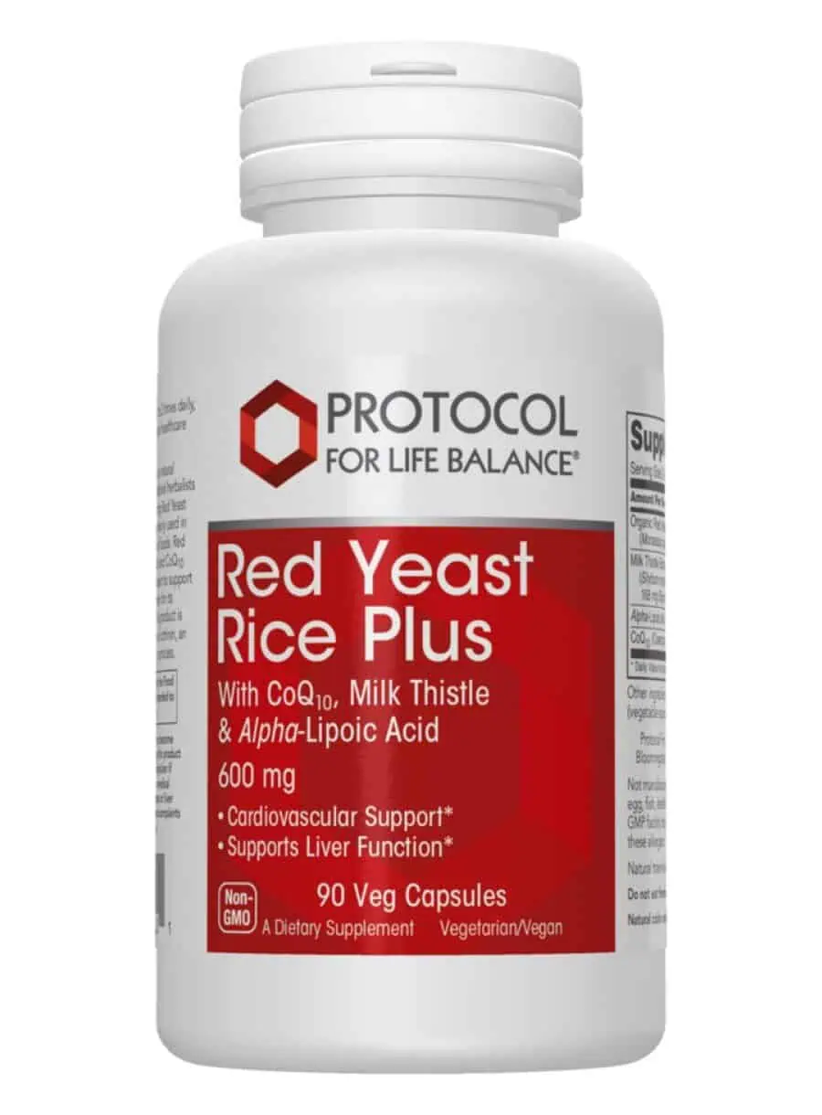 Protocol For Life Red Yeast Rice Plus 600mg -- cardiovascular support, liver function support.