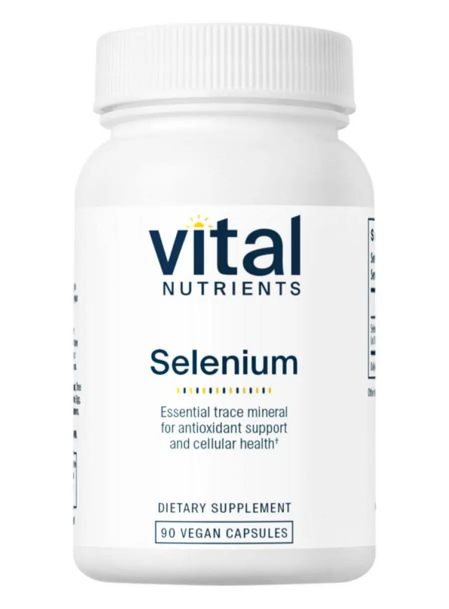 Vital Nutrients Selenium 200mcg -- selenium supplement, antioxidant support.