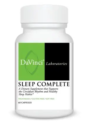 DaVinci Labs Sleep Complete -- sleep support, omega-3 fatty acids.