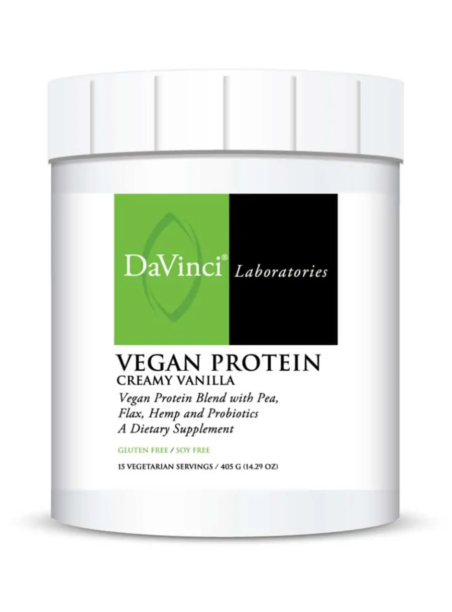 DaVinci Labs Vegan Protein Creamy Vanilla -- vegan protein, plant-based protein.