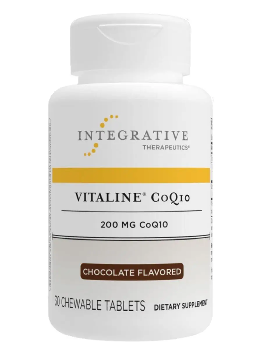 Integrative Therapeutics, Inc. Vitaline CoQ10 200mg Chewable Chocolate -- coenzyme Q10, chewable supplement.