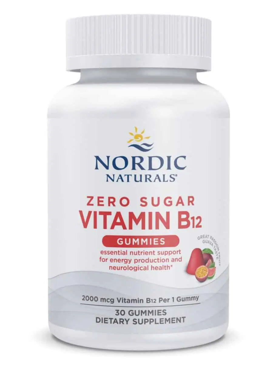 Nordic Naturals Pro Zero Sugar Vitamin B12 Gummies -- vitamin B12, energy support.