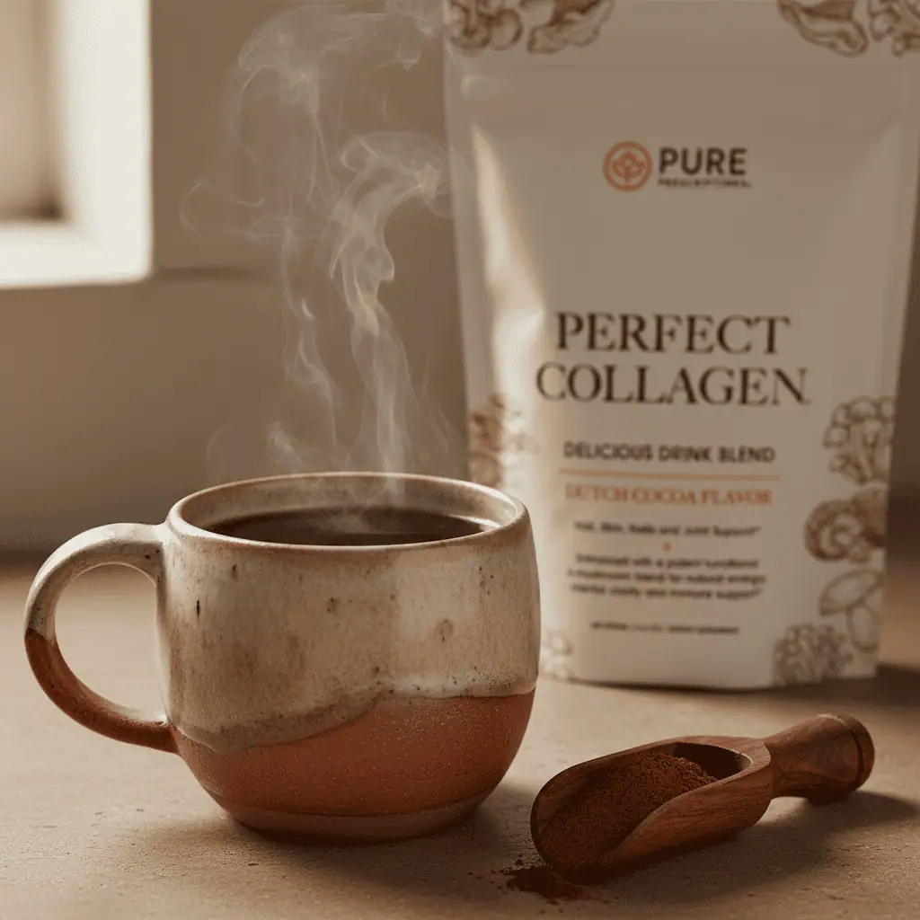 Artisan ceramic mug with Perfect Collagen