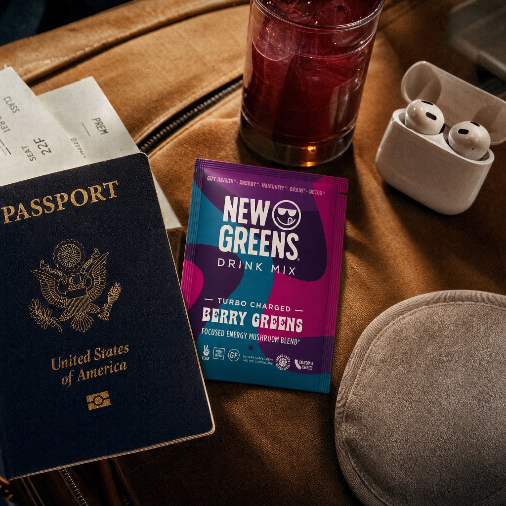 NewGreens single-serve travel packet